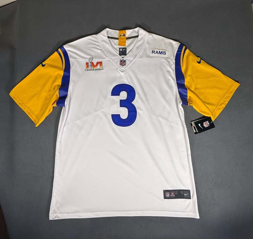 Nike LA Rams Odell Beckham Jr. #3 Super Bowl LVI Game Jersey White XL NWT